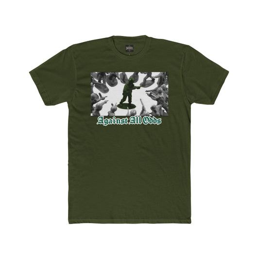 Against all Odds Soldier Unisex Cotton Crew Tee - Bold Artistic Print