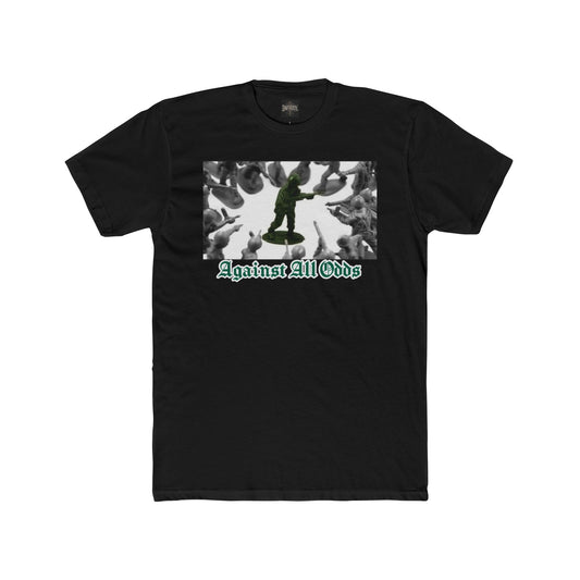 Against all Odds Soldier Unisex Cotton Crew Tee - Bold Artistic Print